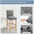thumbnail image 2 of Bar Stool Covers Stretch Washable Removable Bar High Chair Cover Counter Stool Chair Slipcover Protector for Short Back Pub Chairs, Kitchen, Dining Room, Cafe(Light Gray,Set of 4), 2 of 7