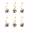 thumbnail image 3 of Keychains Pendant, Rhinestones Key Chains Fashionable Cute Blue Eye 6Pcs Metal Lightweight Multifunctional  For Women For Handbag, 3 of 8
