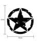 thumbnail image 2 of (Negro, 15 Cm)Ayuda para cierre de botones (negro)Autodomy Off Road Stickers Estrellas Militares Destruidas Ejército de EE. UU. Diferentes Tamaños 15 cm Pack de 1 unidades para el coche, 2 of 4