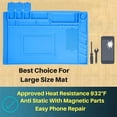 thumbnail image 2 of 1PCS Soldering mat, 17.7" x 11.8" 932°F Heat Insulation Silicone Repair Mat, 2 of 10