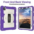 thumbnail image 7 of Allytech Shockproof Case for Apple iPad Pro 11 2022/2021/2020/2018 4th 3rd 2nd 1st Gen/ iPad Air 4th 5th Gen 10.9"/Air 11" 2024, Shoulder Strap Rotating Stand Shoulder Strap Kids Case,Purple, 7 of 7
