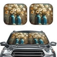 thumbnail image 2 of Fotbe Rustic Daisy Mason Jars 2-Piece Car Windshield Sun Shade | Sun Blocker for Car Windshield | Foldable Automotive Interior Accessories for Sun Protection-Medium, 2 of 7