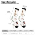 thumbnail image 2 of Honeii Watercolor Ladybug Print Adult Socks,Crew Socks,Casual Calf Socks,Daily Wear Socks for Men & Women, Perfect for Sports, Casual and Everyday Use, 2 of 6