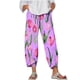 thumbnail image 1 of Pantalones de Mujer Traje Verano Cómodo de Moda Impreso Pantalones Recortados, Pantalones Elásticos Casuales, 1 of 5