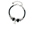thumbnail image 2 of Delight Jewelry Silvertone Mini Dog Bone with Heart Wife Celtic Knot Leather Bead Bracelet, 7"+2" Extender, 2 of 4