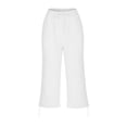 thumbnail image 4 of LEKODE Capri Pants Active Wear Barrel Pants Women Cropped Pants for Women Womens Bottoms High Waisted Pants for Women Lightweight Summer Pants Women White M, 4 of 8
