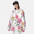 thumbnail image 4 of Picia Colorful Flowers Women's Men's UPF 50+ Sun Protection Hoodie Shirt Long Sleeve SPF Fishing Outdoor UV Hiking Lightweight Shirts-Medium, 4 of 9