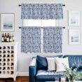 thumbnail image 2 of Blue Ocean Conch Kitchen Curtains Sets for Windows 36 Inch Length, Retro Beige Coastal Coral Starfish Rod Pocket Window Treatments Tier Curtains and Valances Set for Bedroom/Bathroom, 2 of 8
