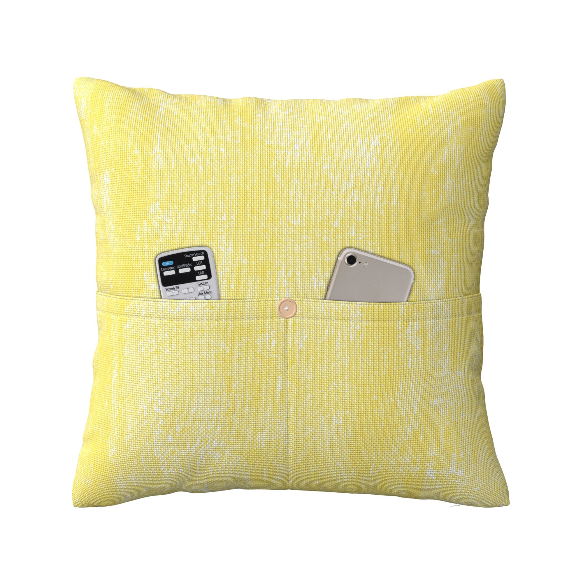 YFYANG Linen Pillow Cases, Yellow Wood Texture Decorative Throw Square