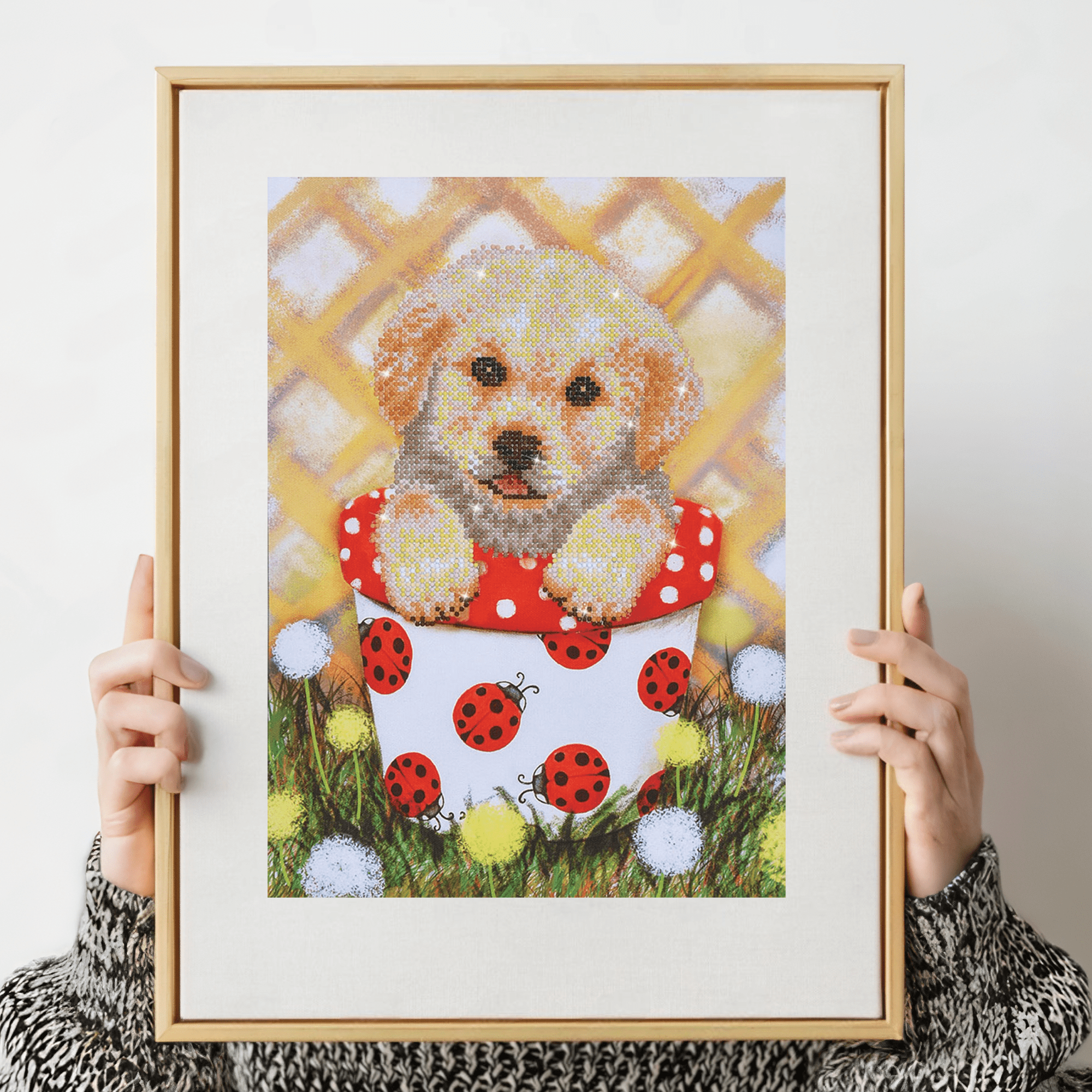 Funny DIAMOND☆DOGS Diamond Dotz® Intermediate I Love My Dog with Frame Diamond