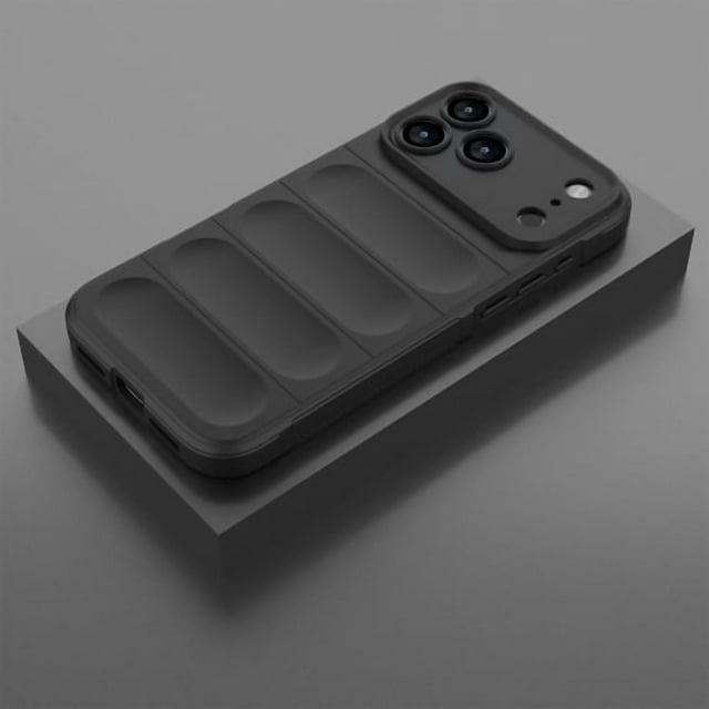 Étui en Silicone pour iPhone 17 Pro, Ajustement Mince de Qualité Militaire avec Protection contre les Chutes, Étui de Téléphone Protectrice Antirayures et Antichoc iPhone 17 Pro - Noir
