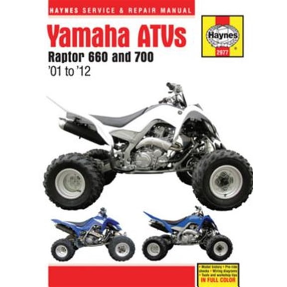 Pre-Owned Yamaha Raptor 660 (01-05) & Raptor 700 (06-12) Haynes Repair Manual ^