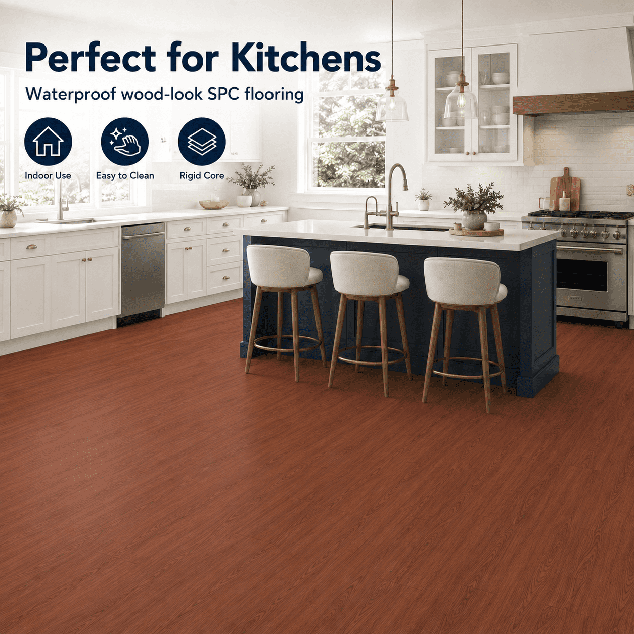 Yeslife 24-Piece Interlocking Luxury Vinyl Flooring Tile, 23.98 x 5.98 in., Coffee Oak SPC Rigid Core, 23.9 sq. ft.