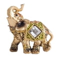 thumbnail image 3 of Adorno decorativo de elefante, estatuas de elefante de resina de la suerte, modernas y decorativas. 14cmx6cmx14cm, 3 of 9