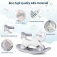 thumbnail image 5 of Wdmiya 4 in 1 Rocking Horse for Toddlers 1-3 Years Old, Children's Toy Balance bike with Push Handle, Indoor Outdoor Toddler Ride-on bike, Baby birthday gifts, White, 5 of 10