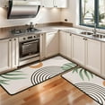 thumbnail image 3 of Kitchen Rugs Sets Of 2,Orange Boho Geometric and Plant Pattern Anti Fatigue Kitchen Mat Rugs Non Slip Washable,Decorative Kitchen Floor Mats for Kitchen,Sink,Laundry,17"x47"+17"x47", 3 of 5