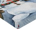 thumbnail image 2 of Ambesonne Snowman Fitted Sheet 2 Pcs Set, Watercolor Xmas Winter, Twin, Multicolor, 2 of 3