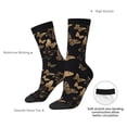 thumbnail image 4 of KLL Modern Golden Butterfly Print Cool Socks Men's Women's Crew Socks Funny Crazy Novelty Stockings, 4 of 6
