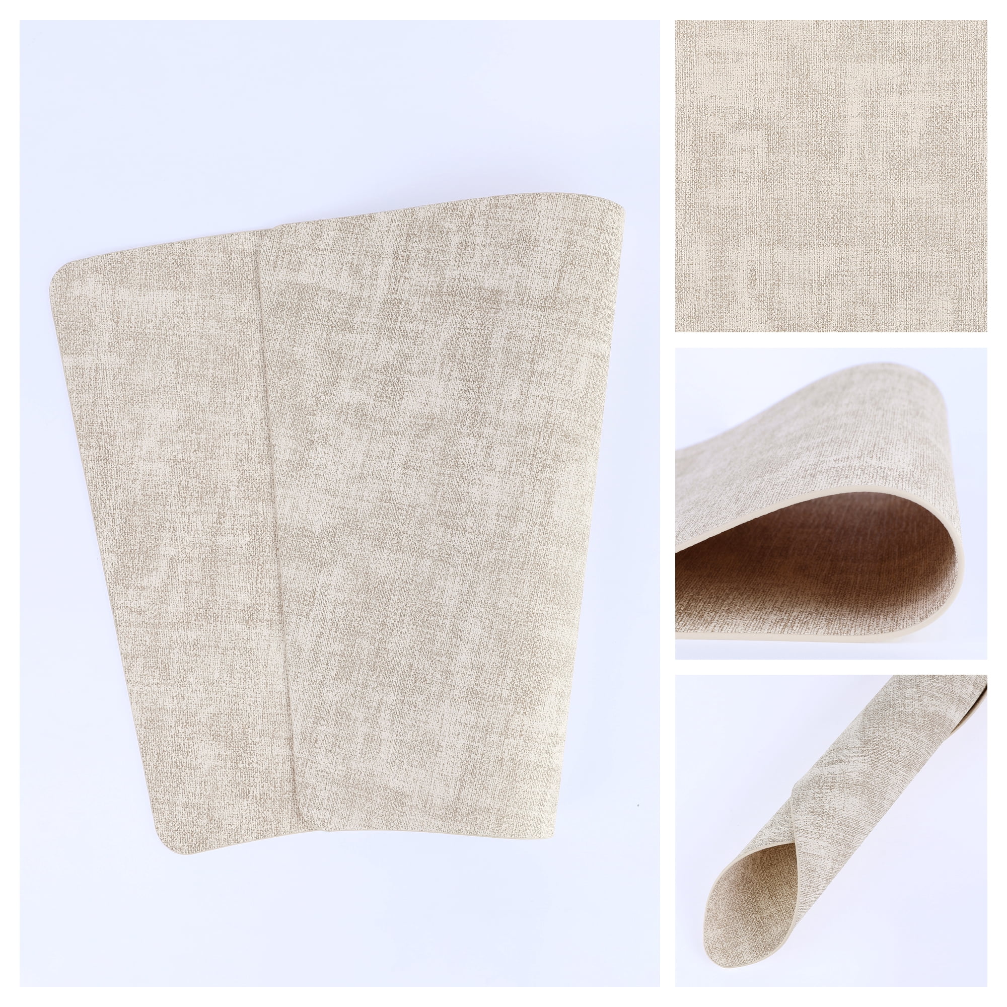 Unique Bargains Placemats for Dining Table Decor Heat Resistant Placemats 6pcs Beige