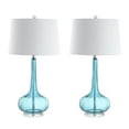 thumbnail image 3 of JONATHAN Y Bette 28.5" Glass Teardrop LED Table Lamp, Aqua (Set of 2), JYL1079B-SET2, 3 of 7