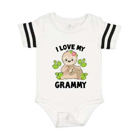 

Inktastic Cute Sloth I Love My Grammy with Green Leaves Gift Baby Boy or Baby Girl Bodysuit