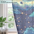 thumbnail image 4 of Sheer Curtains 2 Panels Set Grommet Drapes Window Treatments Light Filtering for Bedroom Living Room W52 x L63 Space Pixel Style, 4 of 7