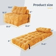 thumbnail image 2 of Sofá cama plegable MAXYOYO convertible color naranja con almohada, 2 of 7