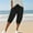 Black, variant on Outfmvch Summer Pants for Women Capris Drawstring with Pockets Straight Wide Leg Cotton Linen Pants Womened Wide Leg Paper Bag Pants Cropped Linen Pants Women Linen Palazzo Trousers Black S-2XL