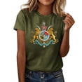thumbnail image 2 of Levmjia Women's Vintage Print Short Sleeve Graphic Tee Soft Cotton-Like Crew Neck T-Shirt Casual Comfort Stretch Top for Women, 2 of 5