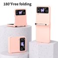 thumbnail image 6 of MonsDirect for 6.7 inch Samsung Galaxy Z Flip 3 5G 2021 Case with A Capacitance Pen, Two Hinge Protection Hard PC Back Anti-Drop Shockproof Full Coverage with S Pen Holder for Galaxy Z Flip 3, Pink, 6 of 7