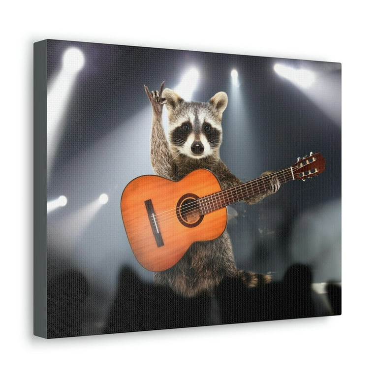 Funny Raccoon Silly Raccoon Inside Wall Art Ready to Hang Unframed