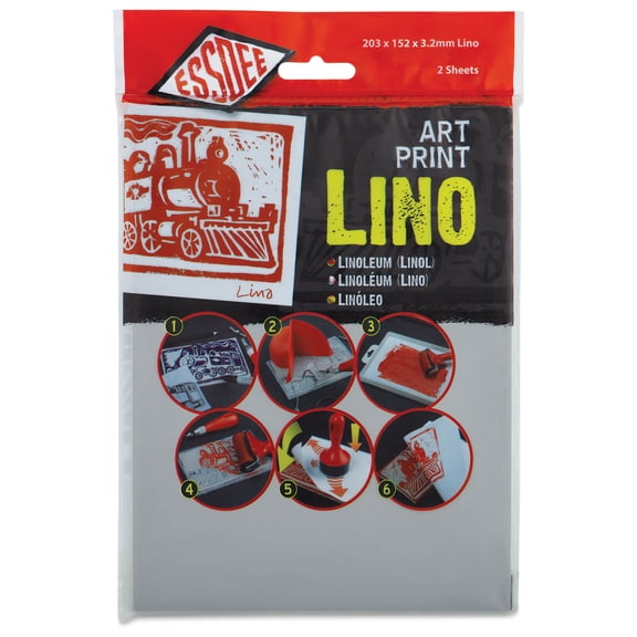 Essdee Lino Blocks - 8" x 6", Unmounted, Pkg of 2