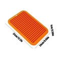 thumbnail image 2 of Silicone Dish Drying Mat for Kitchen Counter Heat Resistant Saffron Silica Gel Flexible Grooved Drainage Pad for Cups Utensils Cookware Bathroom Tumblers Non-Slip Protector, 2 of 2