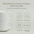 thumbnail image 2 of over&back Stackable Stoneware Coffee Mugs - 4-Piece Mug Set - Enjoy the Perfect Cup of Coffee, Tea, Latte, and More - Semi-Matte White - 14oz, 2 of 7