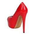 thumbnail image 3 of Liliana FF26 Women Patent Leatherette Peep Toe Platform Stiletto Pump, 3 of 5