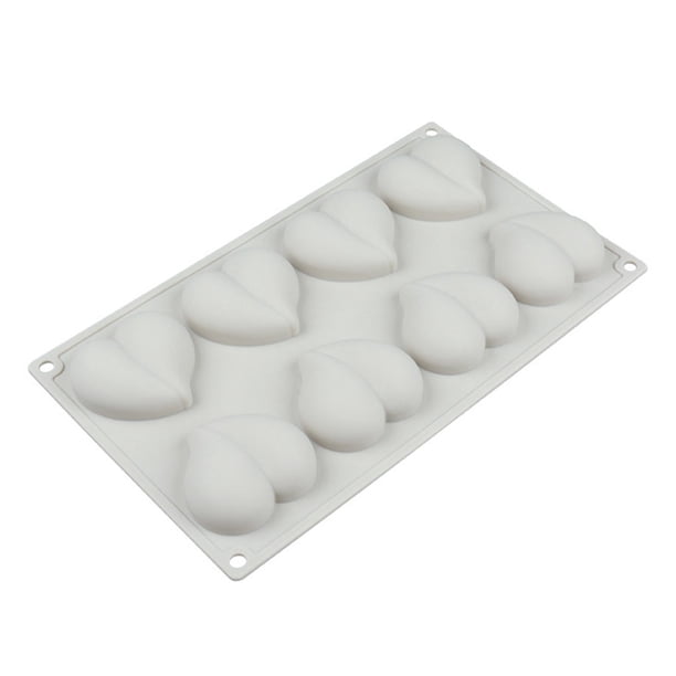 Matsuzay Molde de silicona con forma de corazón de 8 cavidades para fiesta, cocina, pastel, Mousse de Chocolate, molde para hacer velas, Herramientas y accesorios para hornear