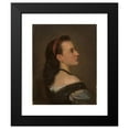 thumbnail image 2 of Aleksander Kotsis 12x14 Black Modern Framed Museum Art Print Titled - Portrait of a Young Lady (1870), 2 of 5