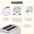 thumbnail image 3 of Haden Chelsea Grille-Pain en Acier Inoxydable 2 Tranches, Fentes Extra Larges, Ivoire & Chrome, 3 of 9