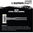 thumbnail image 2 of Halder Supercraft Dead Blow, Non-Rebounding Hammer with Nylon Face Inserts and Steel Housing, 2.36" / 61.73 oz., 2 of 19