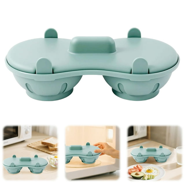 Upgraded Microwave Egg Poacher Steamer Egg Cooker Kitchen Gadget For Quick Breakfast
