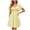 Yellow, variant on Women's Twist Front Sweetheart Neck Mini Dress, Ruffle Flutter Sleeve High Waist A Line Summer Beach Sundress, Casual Vacation Short Dress for Women S-XL