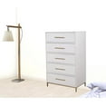 thumbnail image 5 of 30" White Solid Wood Five Drawer Chest, 5 of 6