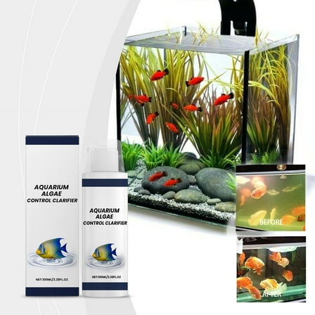 Aquarium Clarifier Powerful Water Tank Cleaner, Aquarium Fish Tank Water Clarification Solution 100ml