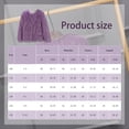 thumbnail image 2 of Girls Faux Fur Coat Kids Fluffy Long Sleeve Lapel Collar Open Front Jacket Warm Winter Shaggy Outwear with Pockets, 2 of 4