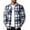 Blue, variant on COOFANDY Men's Flannel Overshirt Long Sleeeve Shirts Fashion Button Down Jacket