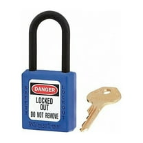 Master Lock Lockout Padlock,KA,Blue,1-3/4"H,PK3 406KAS3BLU