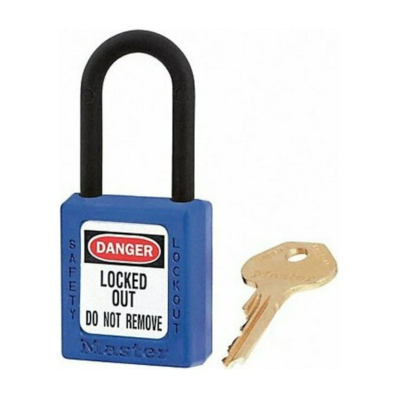 Master Lock Lockout Padlock,KA,Blue,1-3/4"H,PK3 406KAS3BLU