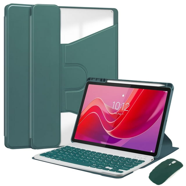 360° Rotation Case with Keyboard for Xiaoxin Pad 2024 TB331FC Pencil Holder Cover for Lenovo Tab M11 TB330FU Tablet Keyboard green key case M Turkish