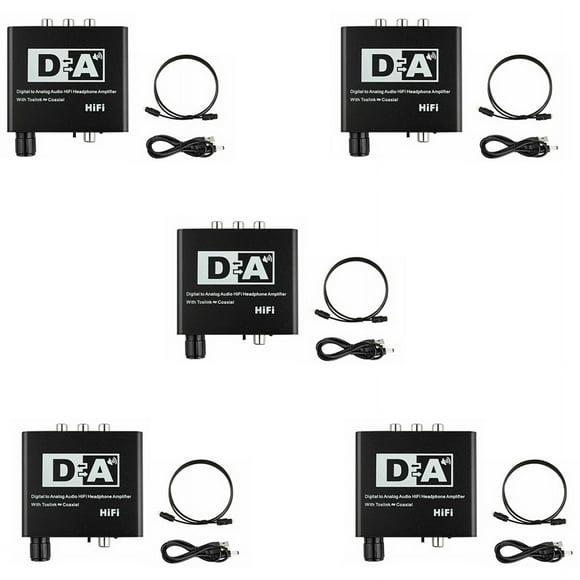 5X 192KHz Digital Optical Coaxial Toslink to Analog 3.5mm Audio Hifi Converter with Spdif