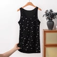 thumbnail image 2 of Asxite Plus Size Womens Pajamas Loose Breathable Sleeveless Crew Neck Soft Knit Bow Print Sleep Shirt, 2 of 6